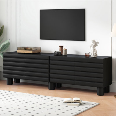 Tv Stand With 2 Cabinets And Adjustable Shelves by Hokku Designs