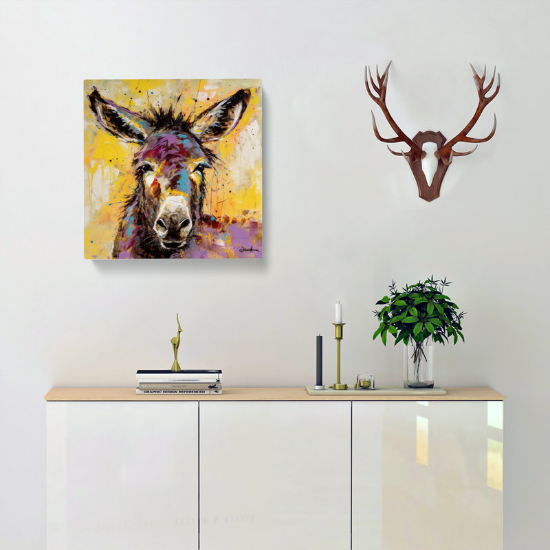 Donkey Expressionism No.1 - Print, 50cm H x 50cm W x 3cm D