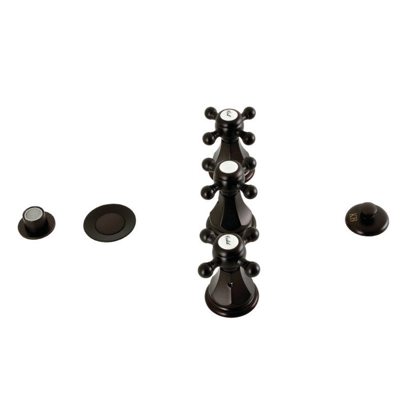 Robinet de bidet espacé vertical, Bronze huilé