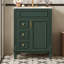 Meuble-lavabo 24 po avec lavabo en céramique, petite armoire de salle de bain moderne, 2 tiroirs et tablette réglable-241385367