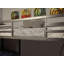 Lit superposé simple en L avec bureau Ballarat - gris et argent