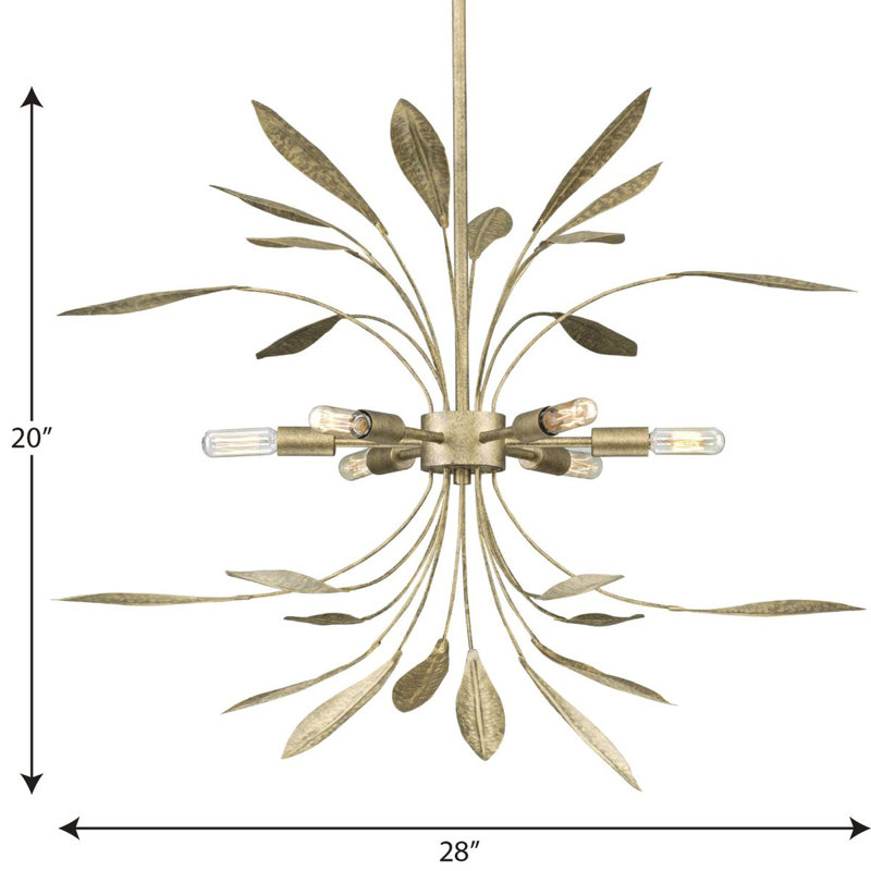 Stpierre 6 - Light Unique/Statement Pendant, Antique Gold