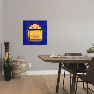 Fenêtre, menorah, art contemporain abstrait