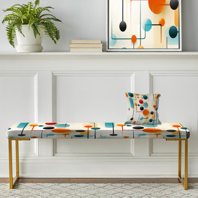 Banc rembourré or