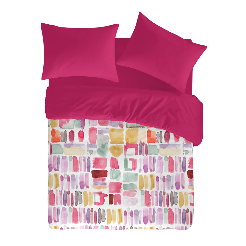 Lille Geometric Shapes Duvet Cover, Pink, Super King Duvet Cover