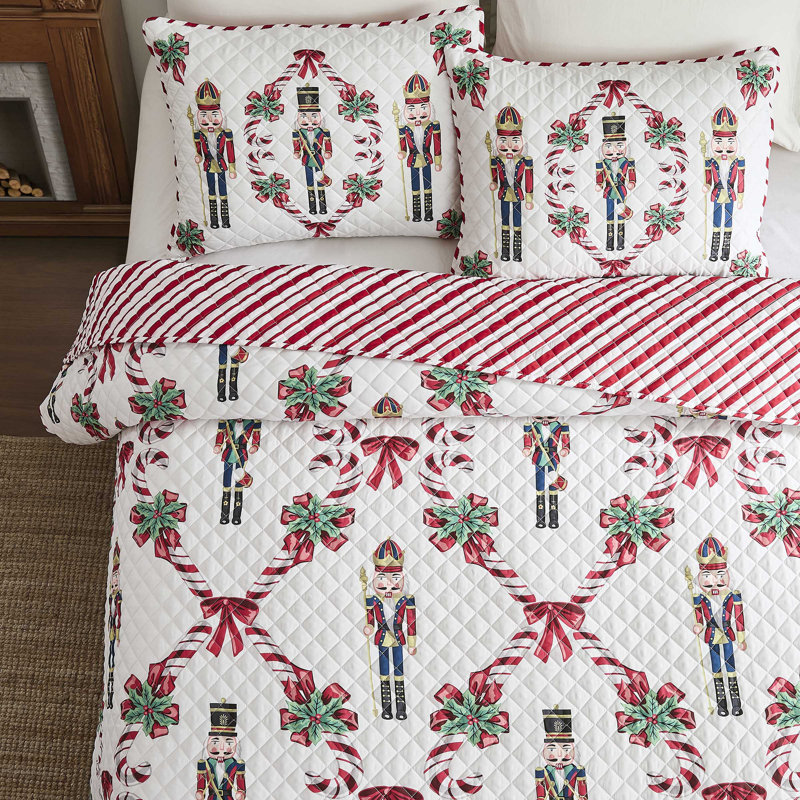Avanti Linens Bows & Branches Quilt Set, King Quilt + 2 Shams