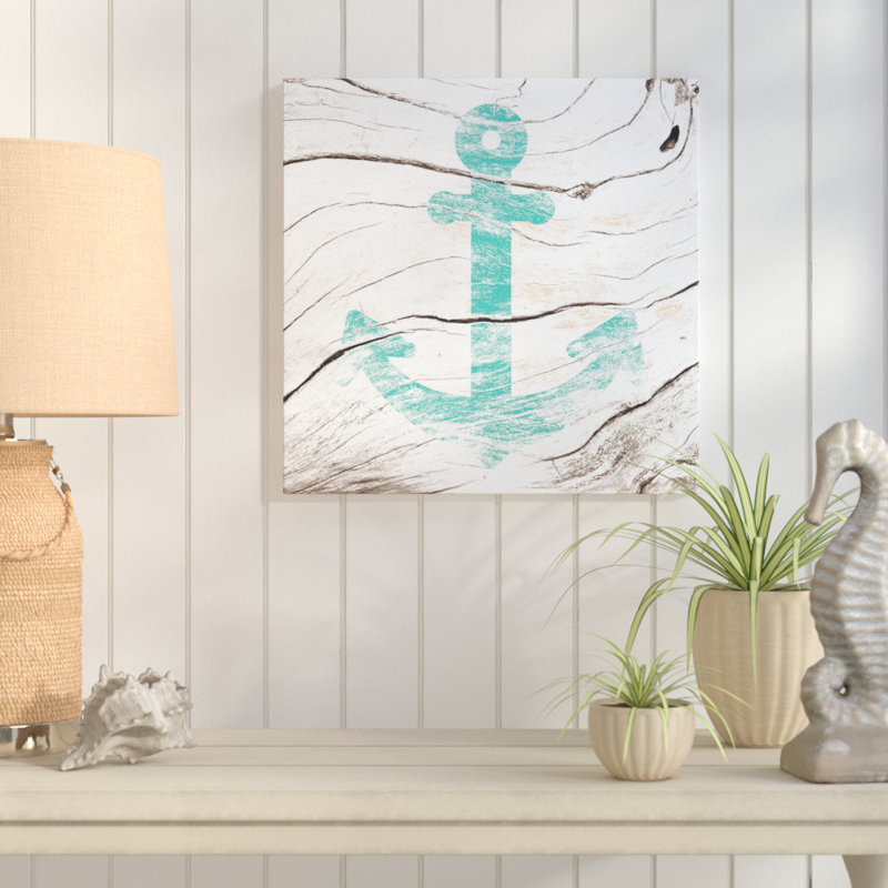 « anchor down », impression sur toile, H 12 po x l 12 po x P 0,75 po