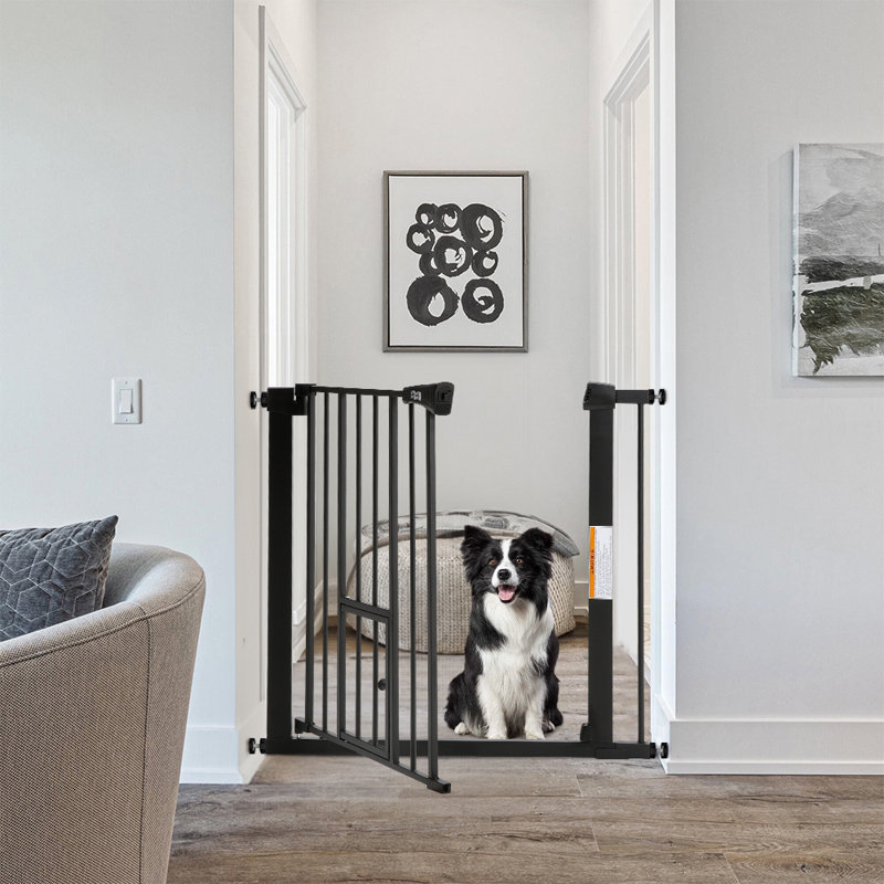 Pinal Metal Pressure Mounted Pet Gate With Door