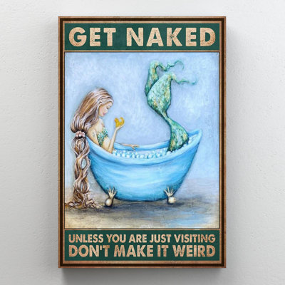 «Mermaid Get Nake 2», reproduction d'art rectangulaire sur toile tendue