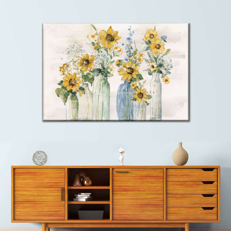 Tournesol spectaculaire sur toile, H 8 po x l 12 po x P 1 po