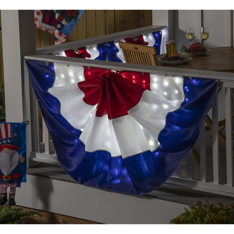 Huneycutt 16 in. H x 60 in. W Polyester Independence Day Bunting