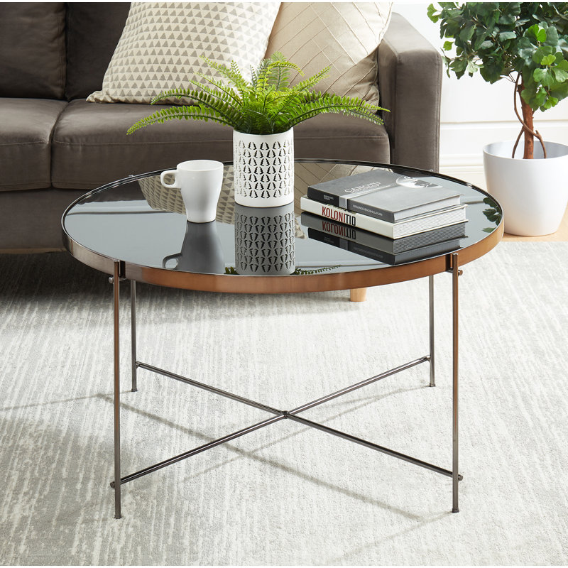 Table de bout cylindrique Ingwald, Noir