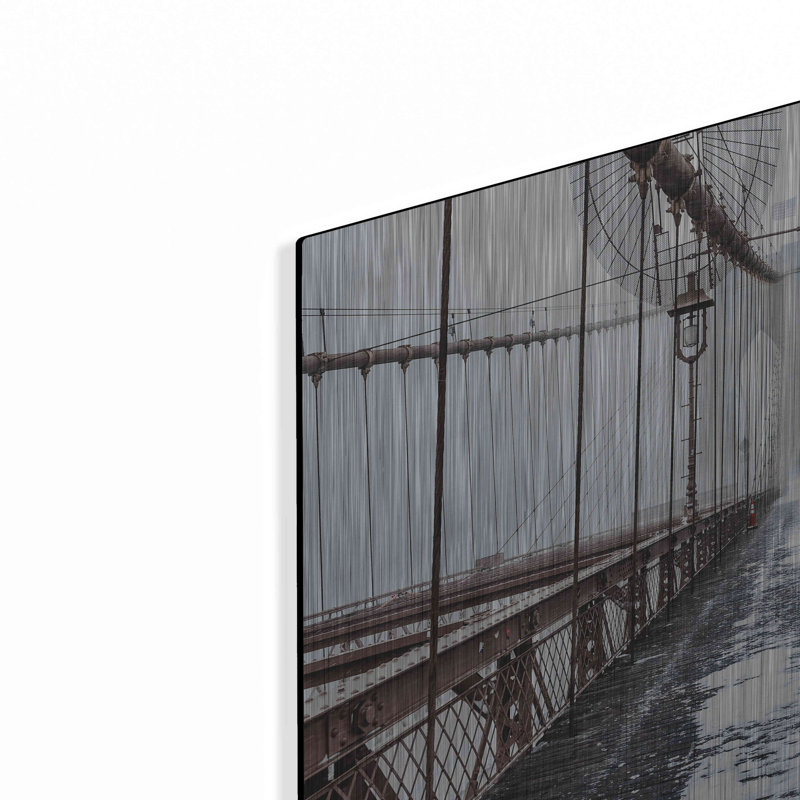 «The Brooklyn Bridge» par Bruce Getty, H 12 po x l 16 po