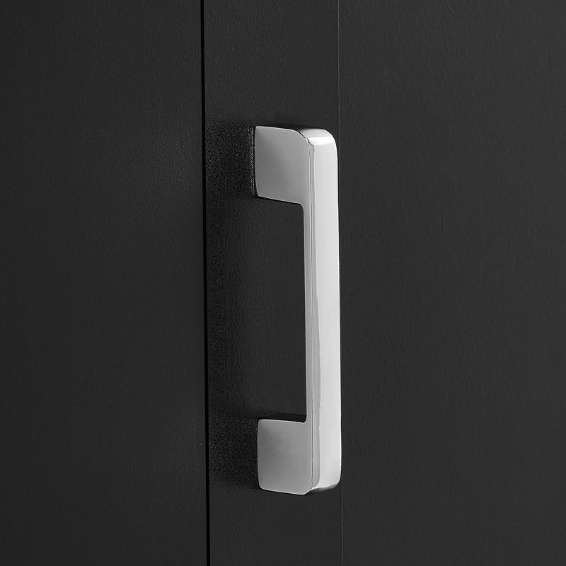 Armoire de salle de bain autoportante 68 po Georgia, Noir