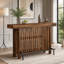 Table de bar à 2 niveaux avec rangement et design moderne-133409335