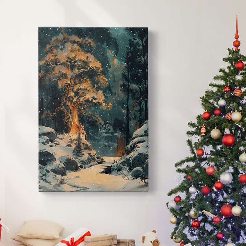 Christmas Holiday Art - Gallery Wrapped Canvas DCXV, 18" H x 12" W
