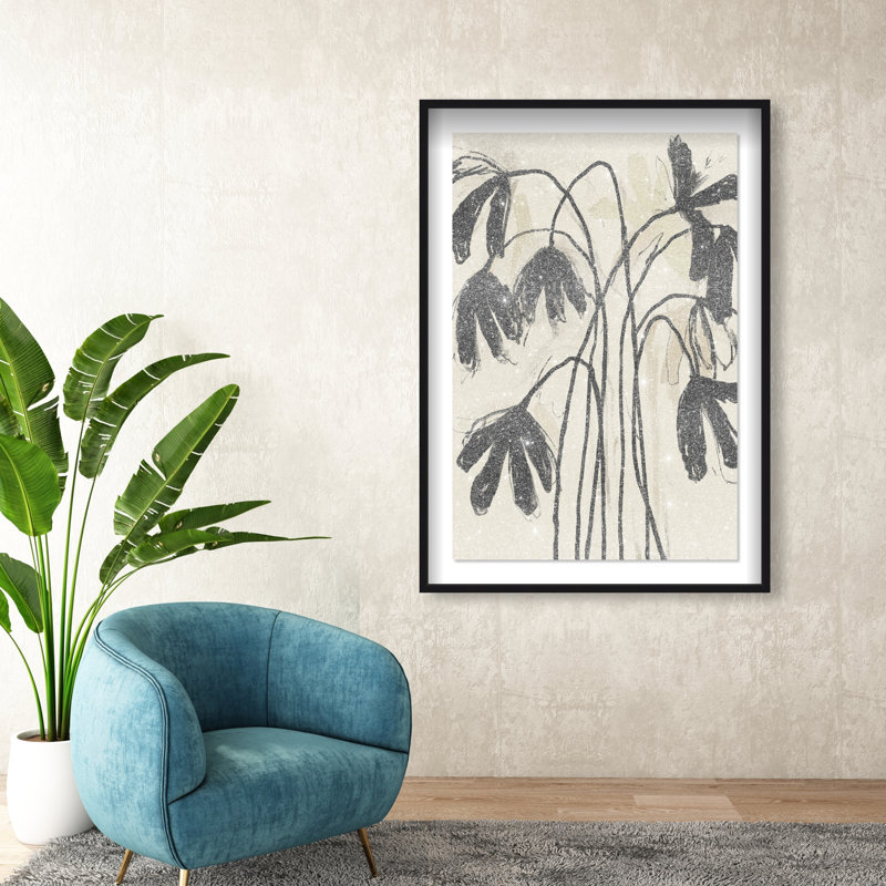 Tree Abstract Studio Print by Oliver Gal, 46.5"H x 31.5"W, Black Shadowbox