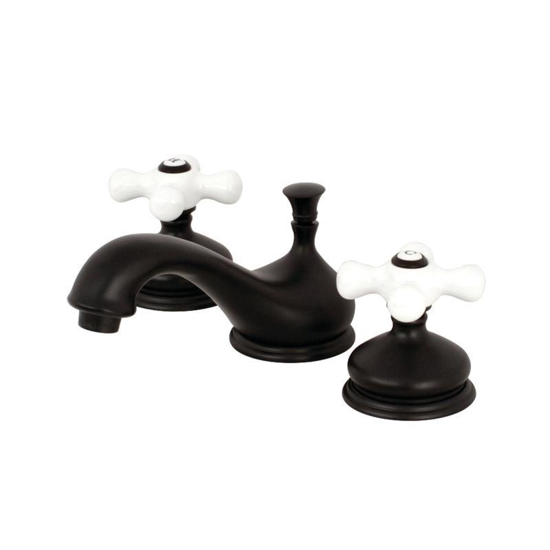 Robinet de salle de bain espacé Kingston, Noir mat