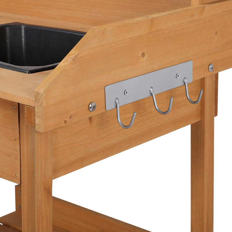 Manufactured Wood Potting Bench, Brown