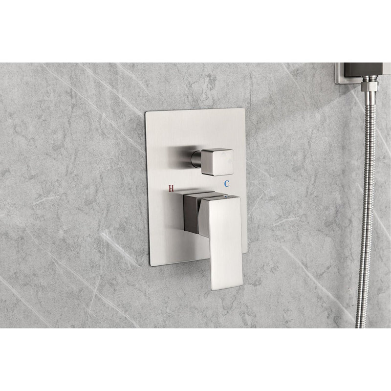 Shower Head System: Ceiling Mount, Brass & Sus304, Delight In A Relaxing Bath 12" System Mount: Elegant And Functional