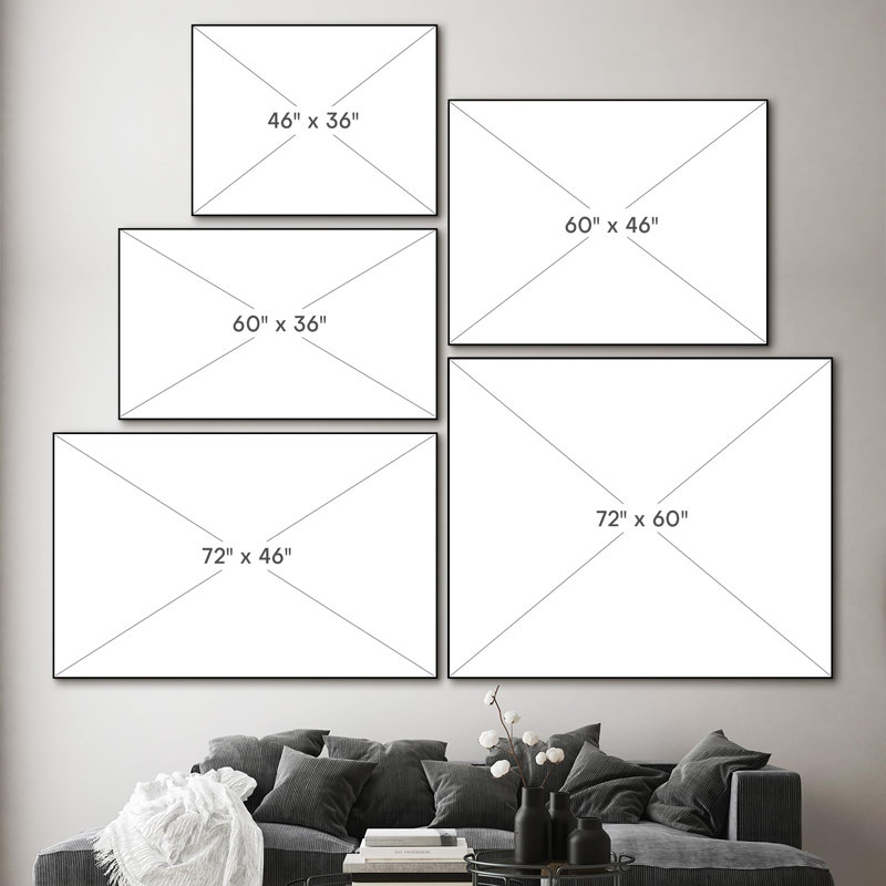 Très grand art mural imprimé sur tissu - Modern Neutral Tones, H 60 po x l 72 po
