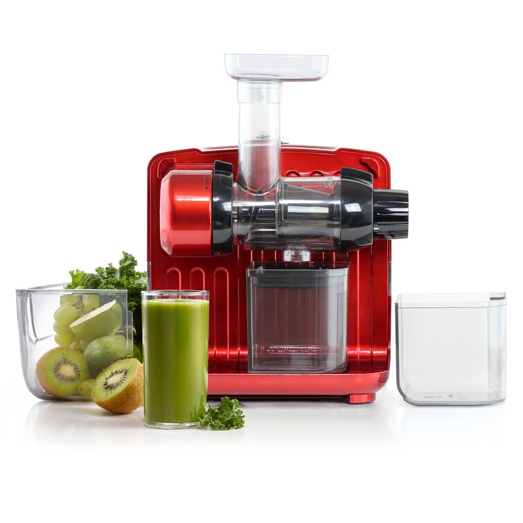 Portable Slow Juicer Cold Press, Lightweight Masticating Juicer Machines  Vegetable And Fruit, Compact Juicer With Brush And Juice Containers (Color  