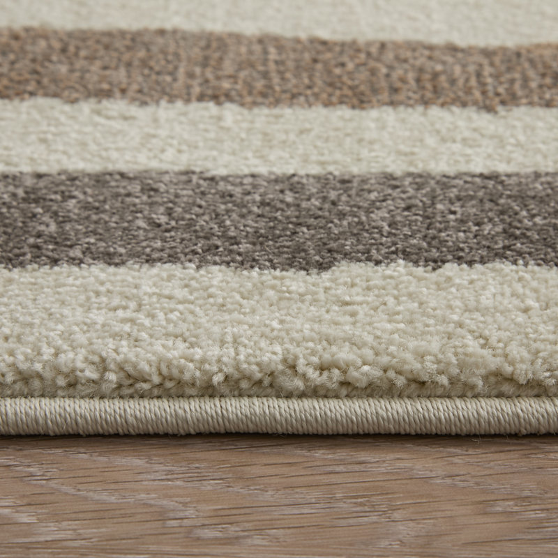 Roy Modern Abstract, Ivory/Brown/Blue Area Rug, Rectangle 12' x 15'