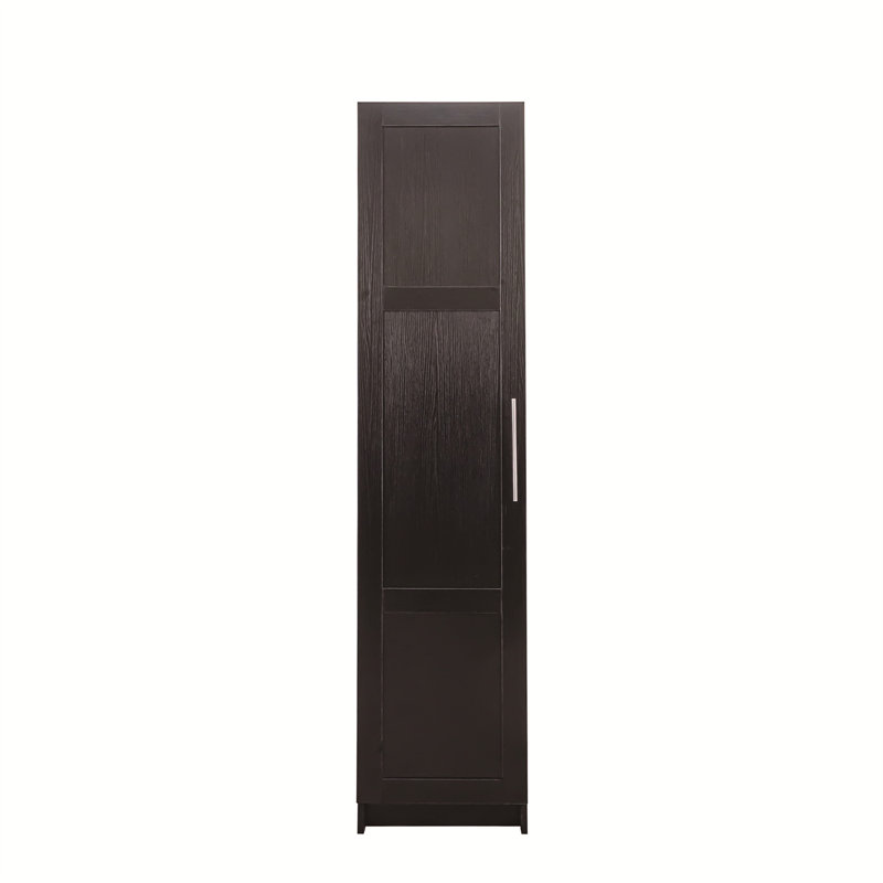 Georgeta Modern 1 - Door Stackable Wall Mounted Storage Accent Cabinet, Black