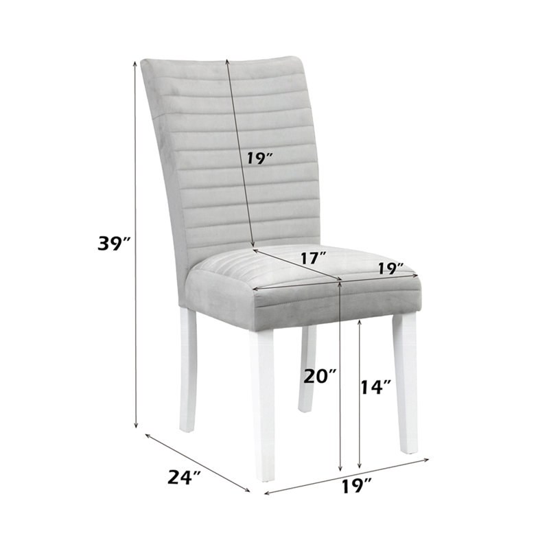 Ensemble de 2 chaises d'appoint rembourrées en velours seulement, sans les tables