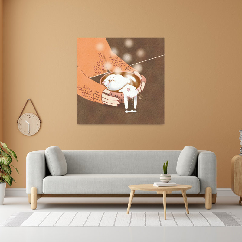 Art contemporain, art fantaisiste pour chat, H 48 po x l 48 po