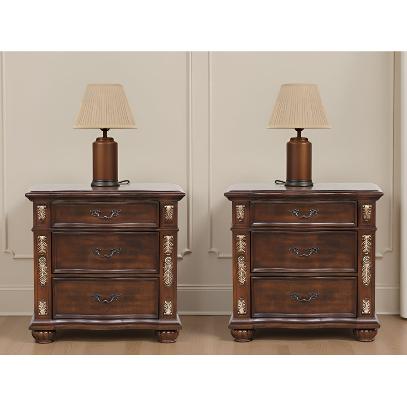 Ensemble de 2 tables de chevet cerise Wijchen, Cerisier