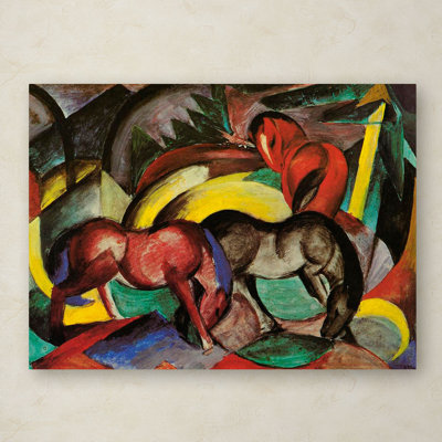 « trois chevaux 1912 », reproduction sur toile tendue
