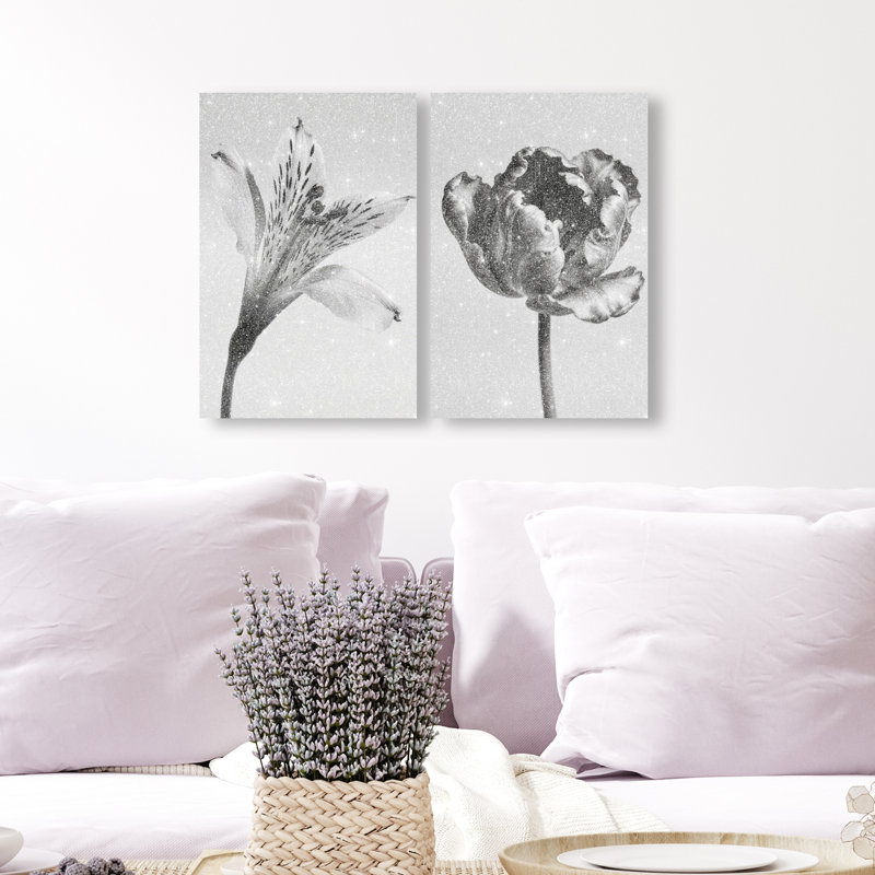 Peeking Flowers Set Set by Oliver Gal, 15" H x 10" W, Gallery Wrapped