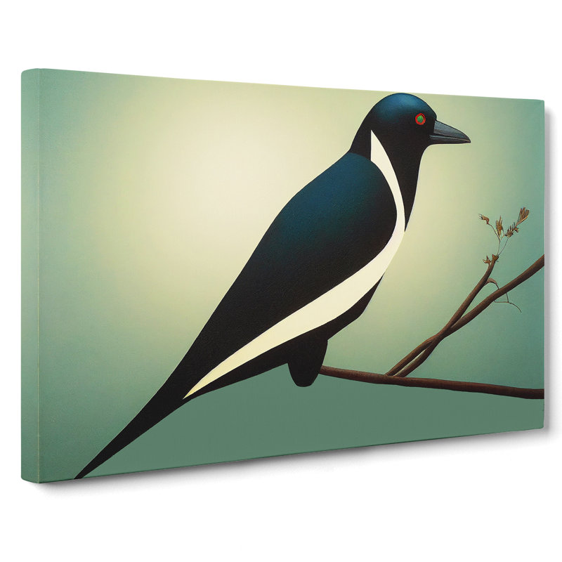An Astonishing Magpie Bird - Wrapped Canvas, 50cm H x 76cm W x 3cm D
