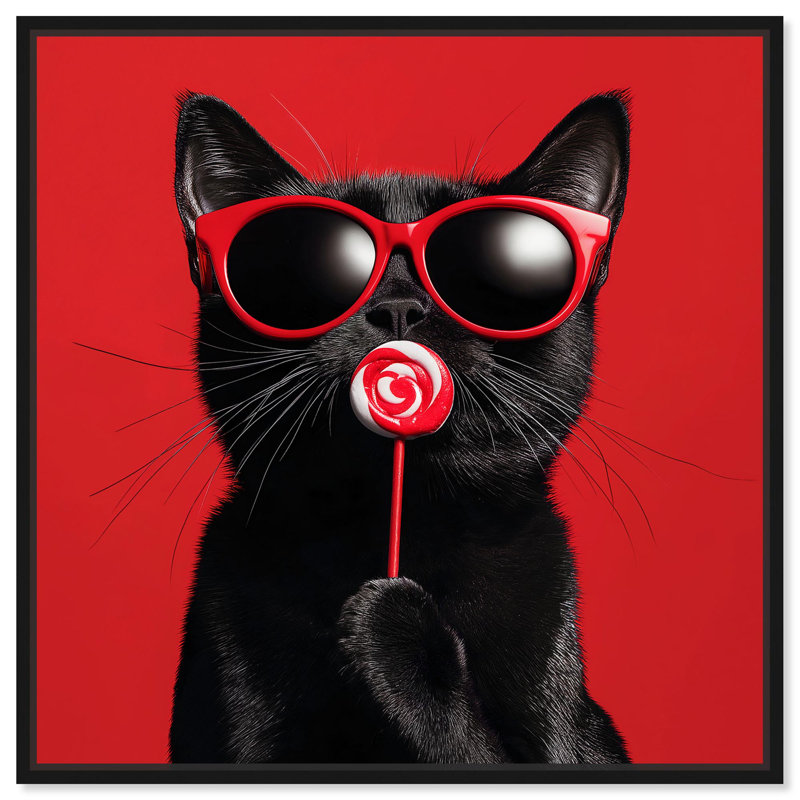 «Candy Coated Coolness Canvas» par Art Remedy, H 21 po x l 21 po x P 1,8 po, Cadre flottant noir