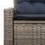  2-Seater Garden Sofa With Storage & Cushions Grey Poly Rattan-1626360809
