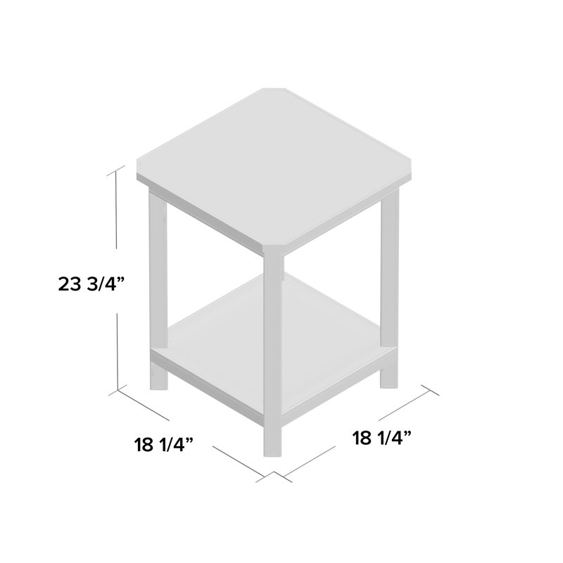 Amelia Brown Bone Inlay Square Side Table