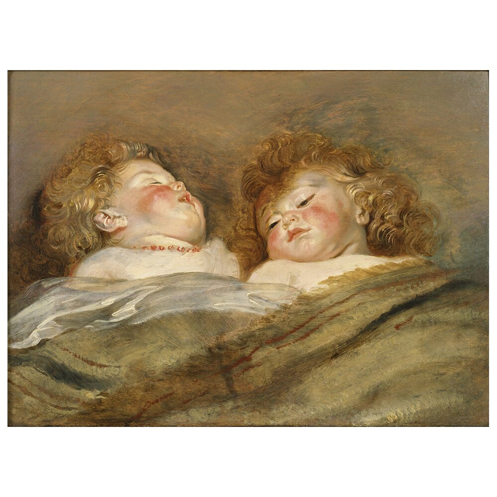 Leinwandbild Two Sleeping Childrens von Peter Paul Rubens