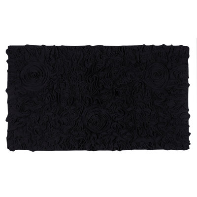 Schoenberger Floral Design Cotton Bath Rug