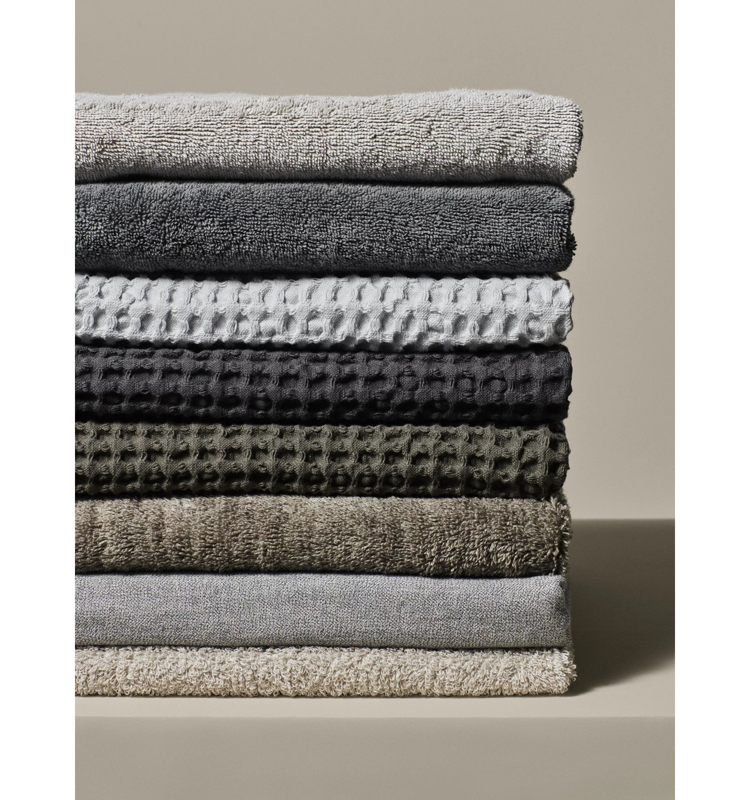 Riva Organic Cotton Bath Towel, MicroChip-Light Gray, Hand Towel - 1 Pack