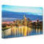 Reflections Of The Frankfurt Skyline - Wrapped Canvas Print-55324107