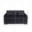 Lit escamotable en velours avec dossier ajustable et coussins-567992064