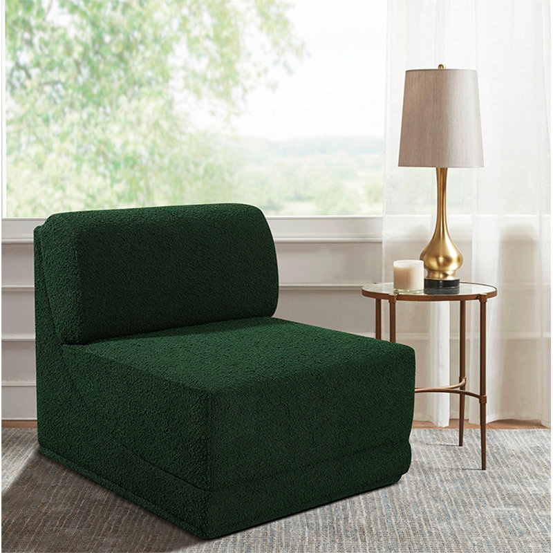 Ollie 30 po de large, Tissu bouclé vert