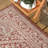 Moten Medallion Textured Weave Red/Taupe Indoor/Outdoor Rug-1079246726