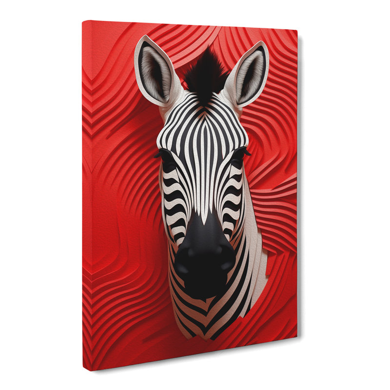 Zebra Geometric - Wrapped Canvas, 76cm H x 50cm W x 3cm D
