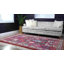 Tapis bourgogne / bleu à motif floral Eddins-20627057