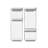 Brabantia Set of 4 Tasty+ Stackable Square Canisters - 2 x 0.7 Quart (0.7L) & 2 x 1.7 Quart-102385497