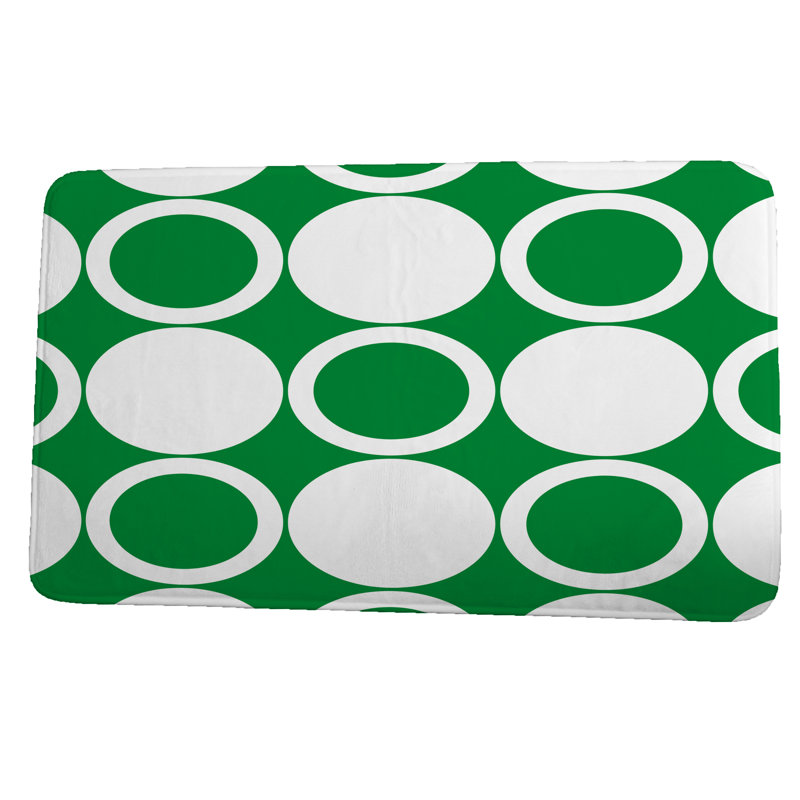 Tapis de bain Leis ModCircles, H 18 po x L 30 po, Vert