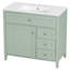 Meuble-lavabo moderne 36 po avec lavabo, tablette réglable et tiroirs Saro-130631291