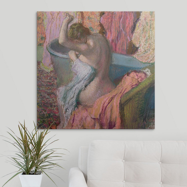 «Sother Bather, 1899» par Edgar Degas - reproduction, H 20 po x l 20 po x P 1,5 po, Toile